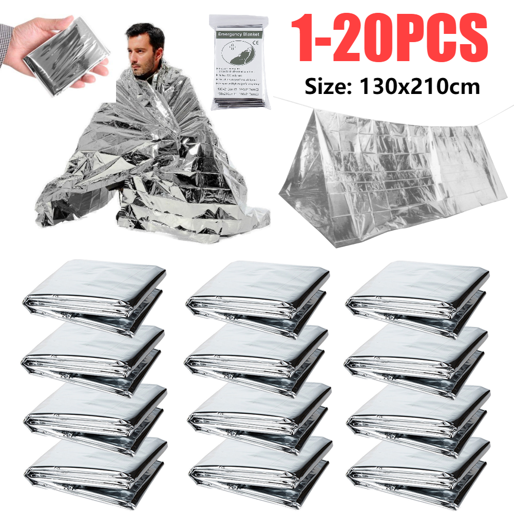 Outdoor Camping Carpet - 1-10PCS Emergency Thermal Blanket Outdoor Survival