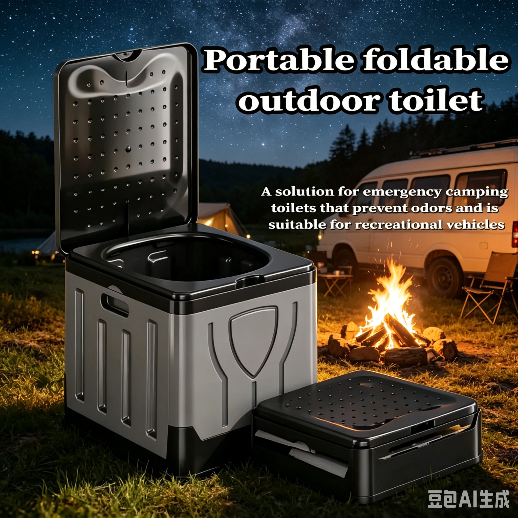 Outdoor Camping Toilet - Portable Outdoor Toilets Double as Emergency