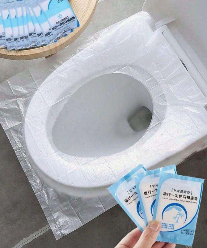 Outdoor Camping Toilet - Waterproof Disposable Toilet Seat Protectors (10/20Pack)