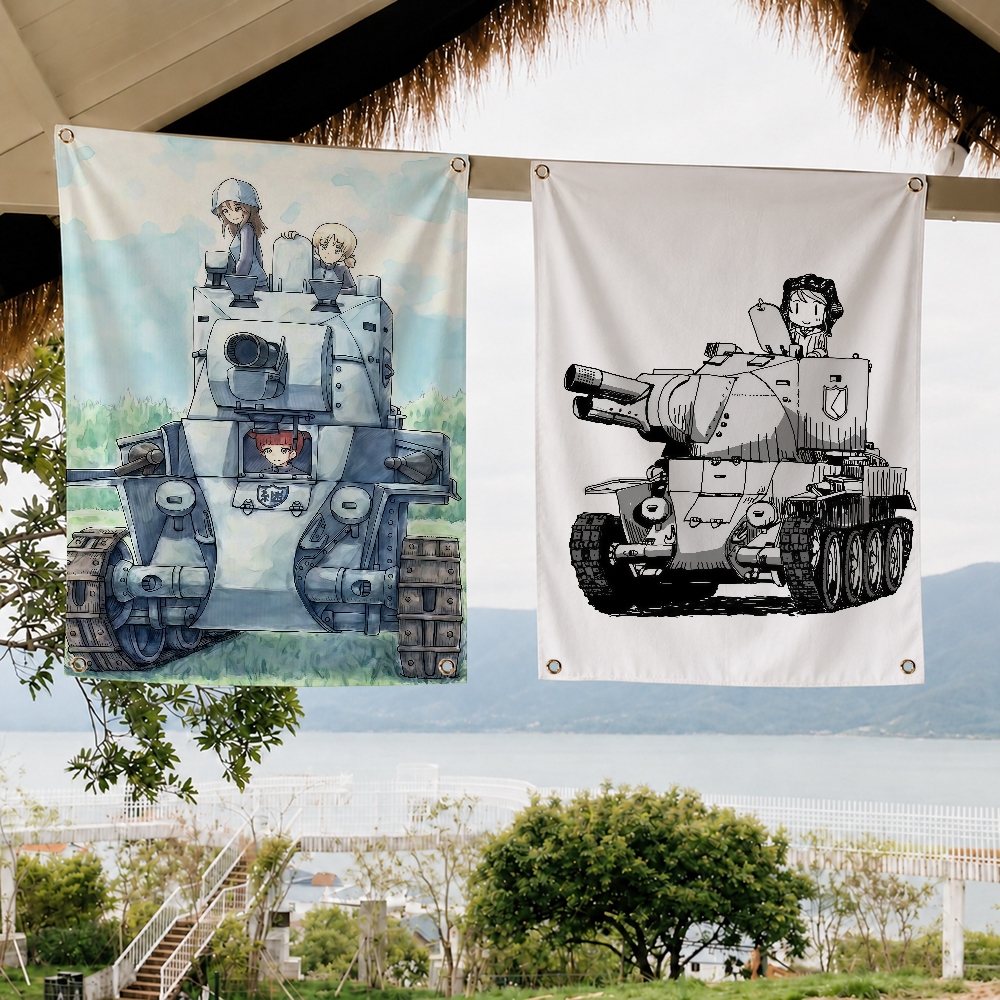 Outdoor Und Camping - Girls und Panzer Anime flag Decoration