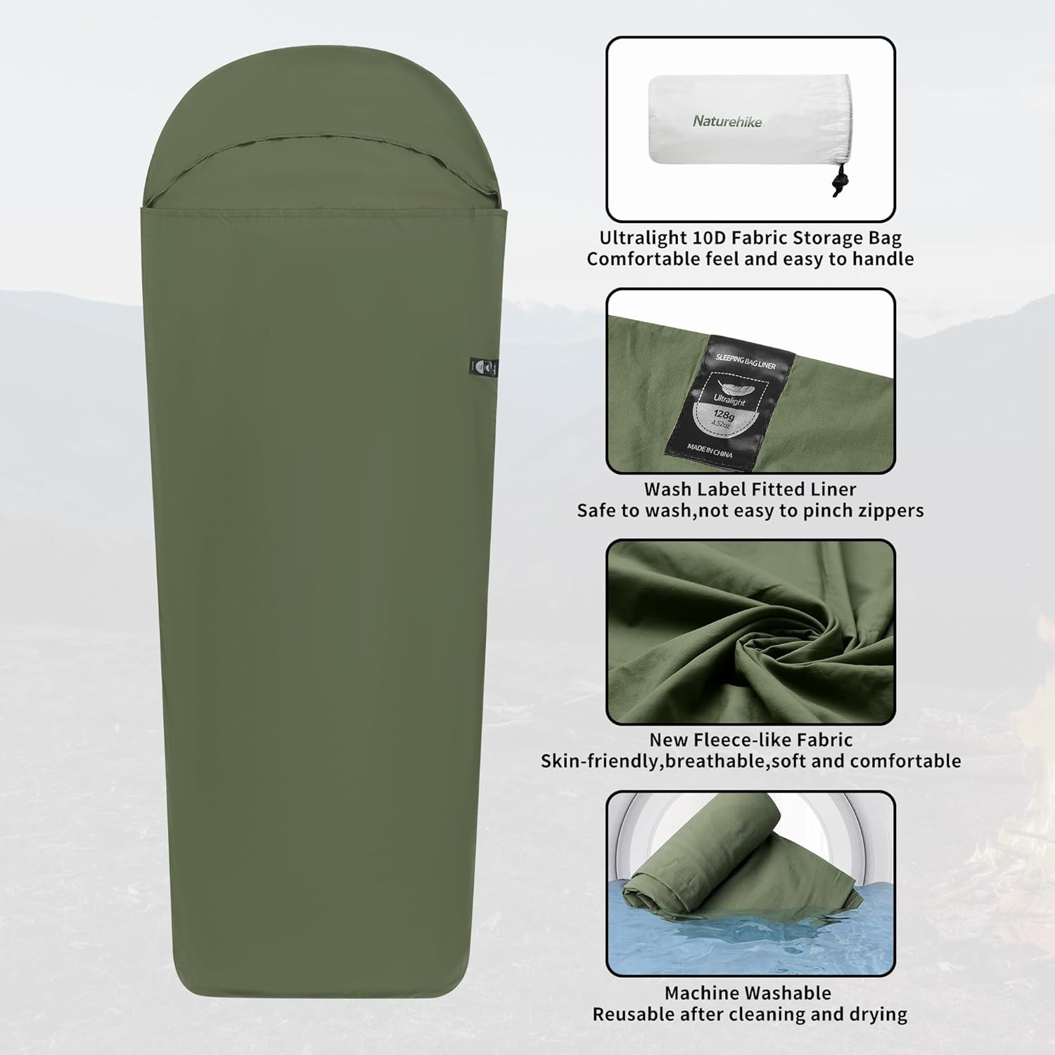 Naturehike Sleeping Bag Liner  - Outdoor Camping Sleeping Bag 评论和价格