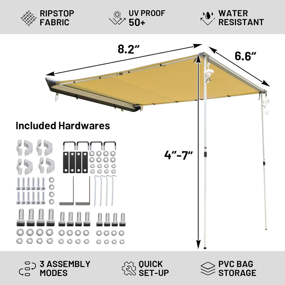 Awning Camper Awning 8.2X6.5ft - Camping Tent 评论和价格