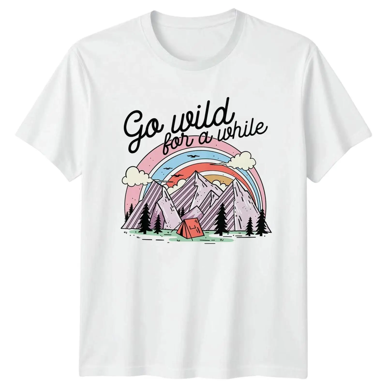 Go Wild For A While T Shirt Be - Outdoor Und Camping 评论和价格