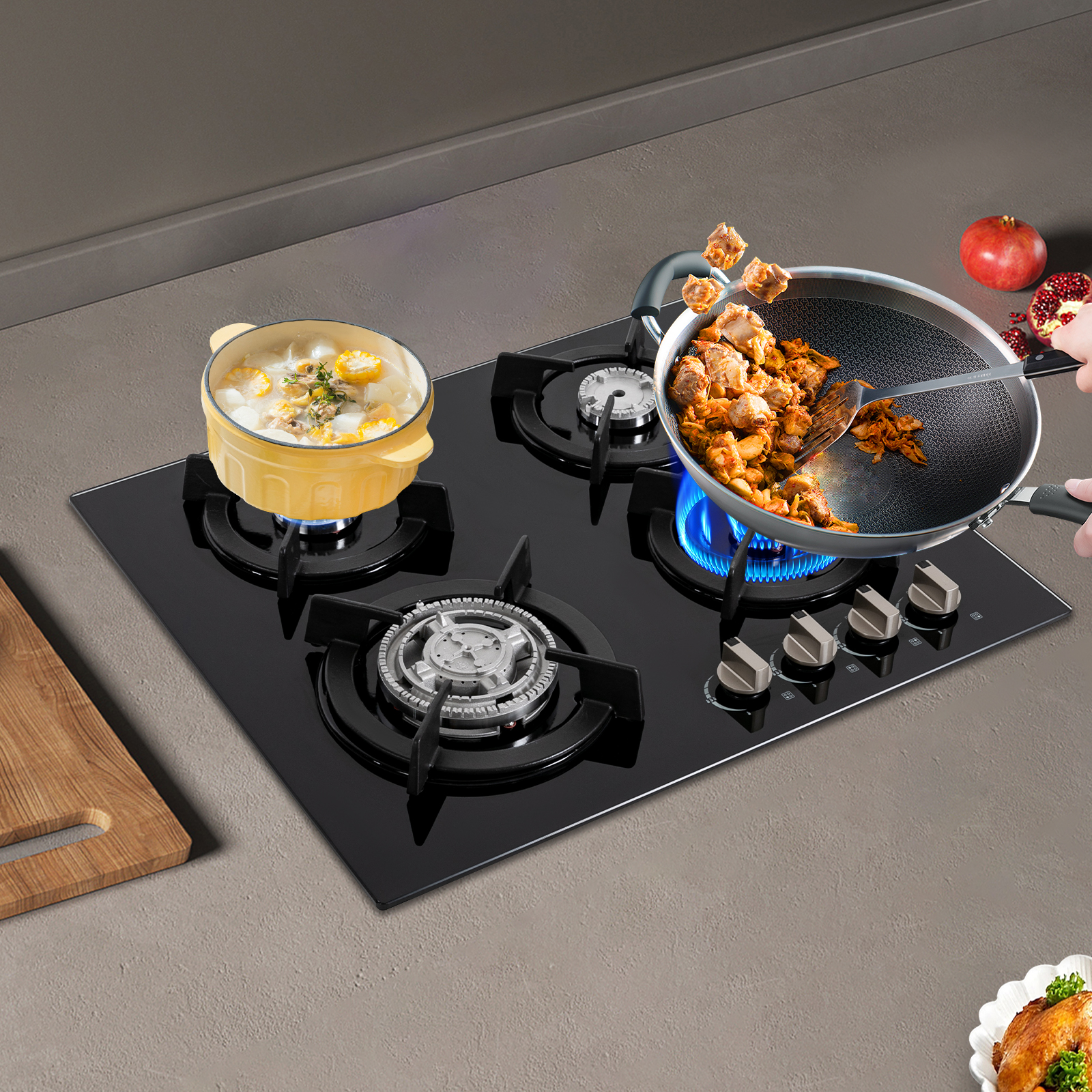 4-Burner Outdoor Gas Stove Bui - Outdoor Gas Stove 评论和价格