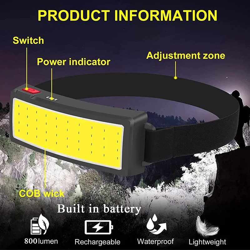 Powerful COB LED Headlamp 4 Li - Headlamp 评论和价格