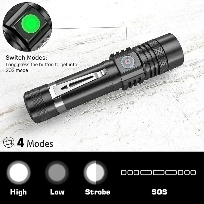 T6 LED Rechargeable Flashlight - Headlamp 评论和价格