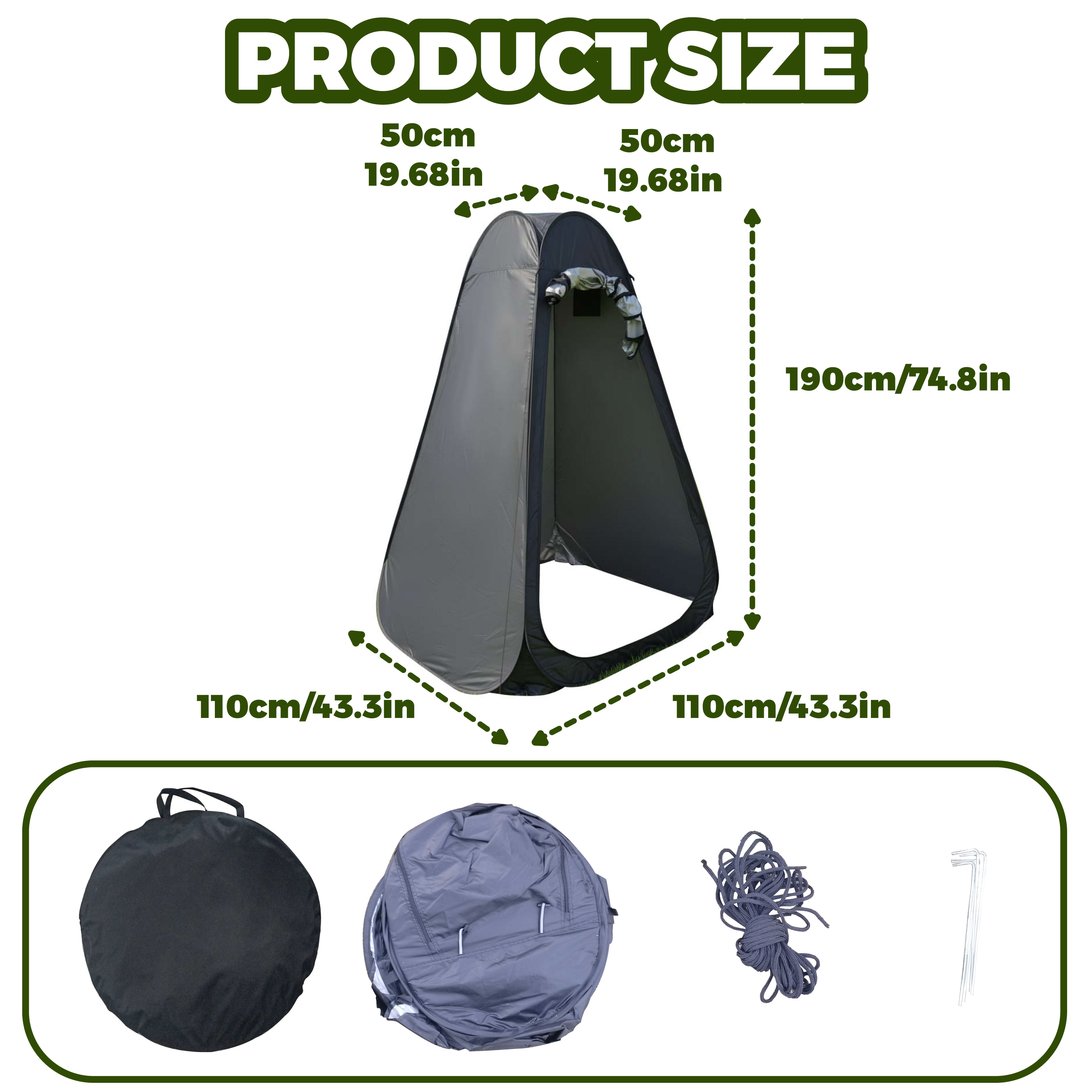Portable Pop-Up Privacy Tent O - Outdoor Camping Gazebo 评论和价格