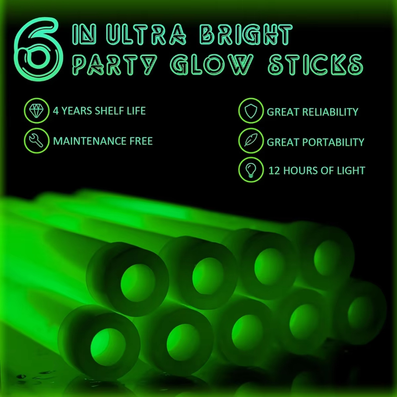 6-12PCS LED Glow Stick with Ho - Glow Sticks Survival 评论和价格