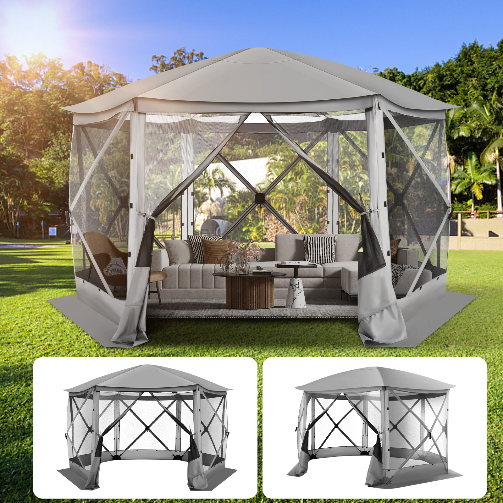 Pop up Gazebo Screen Tent Scre - Outdoor Camping Gazebo 评论和价格
