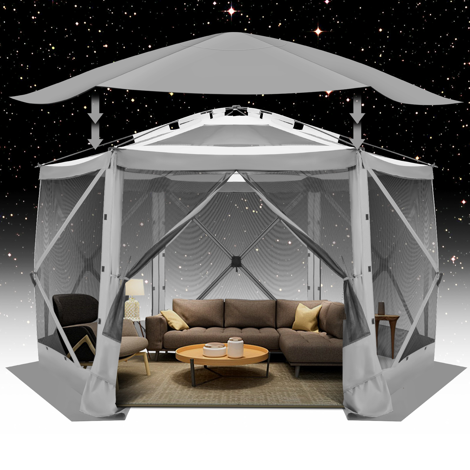 Pop up Gazebo Screen Tent Scre - Outdoor Camping Gazebo 评论和价格