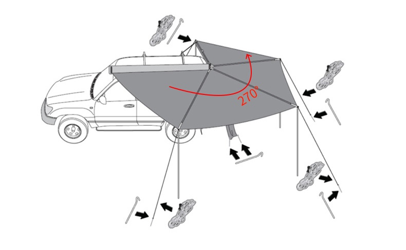 Off-road Car Side Roof Top Ten - Camping Tent 评论和价格