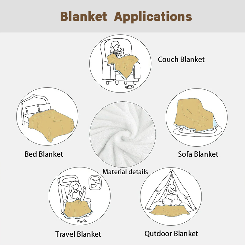 Warm Soft Flannel Throw Blanke - Outdoor Camping Movies 评论和价格