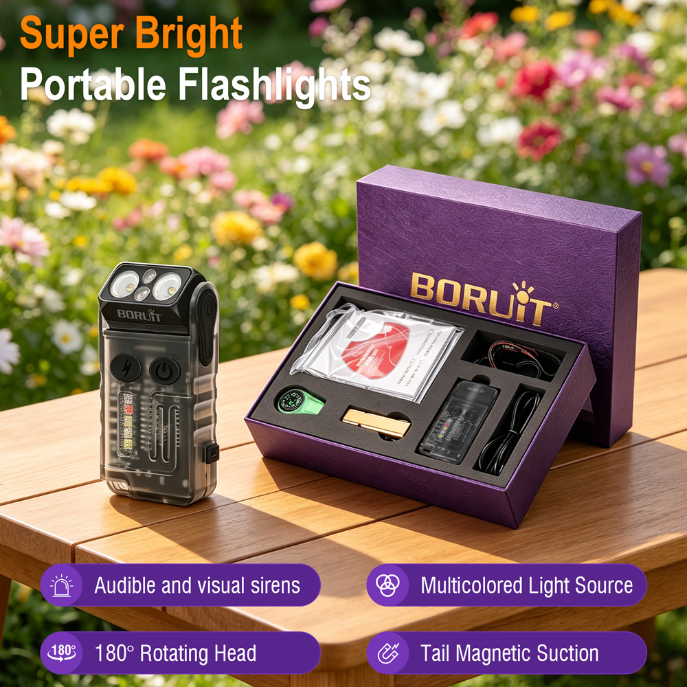 BORUiT V20 EDC Flashlight 1000 - Outdoor Camping Glamping Share 评论和价格