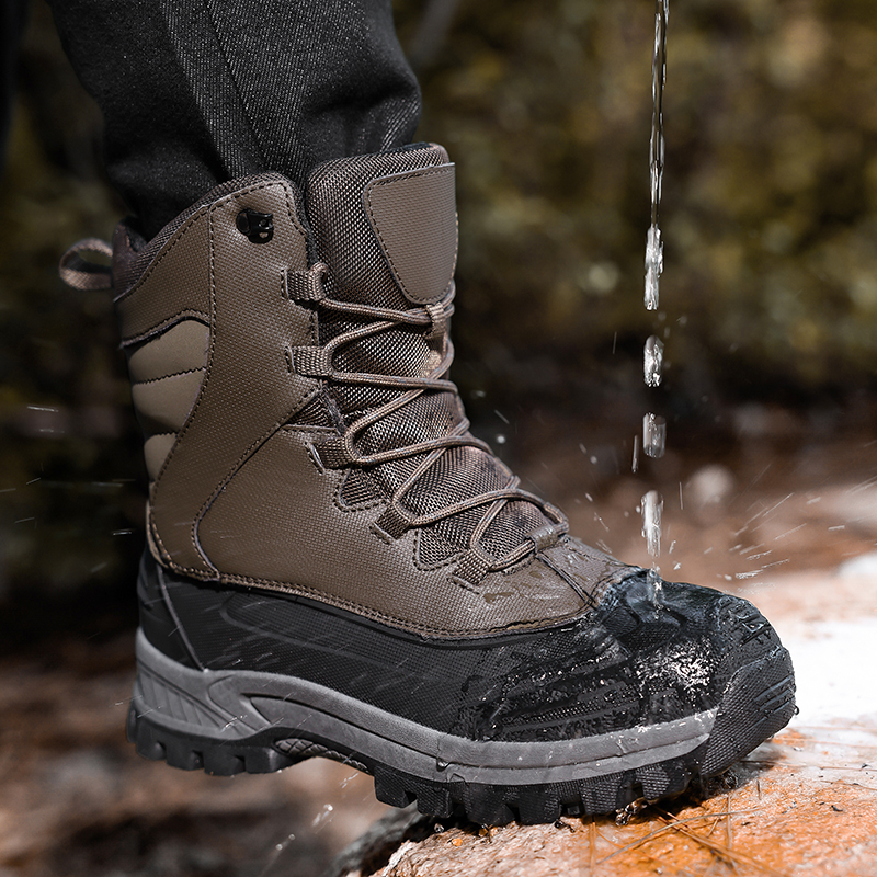 Winter Plush Warm Men Snow Boo - Outdoor Camping In Winter 评论和价格