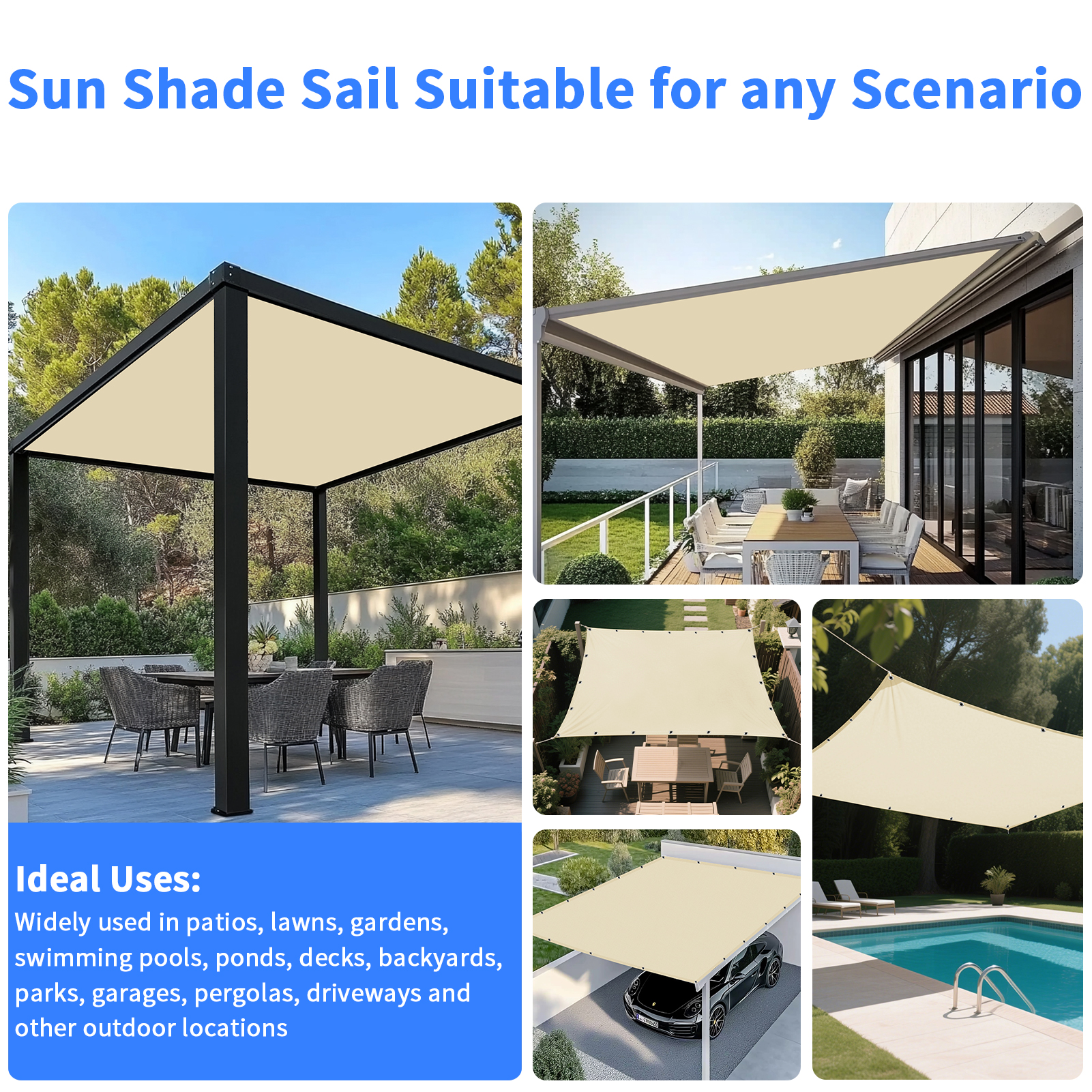 5x4m 4x3m 3x2m Garden Sun Shad - Outdoor Camping Gazebo 评论和价格