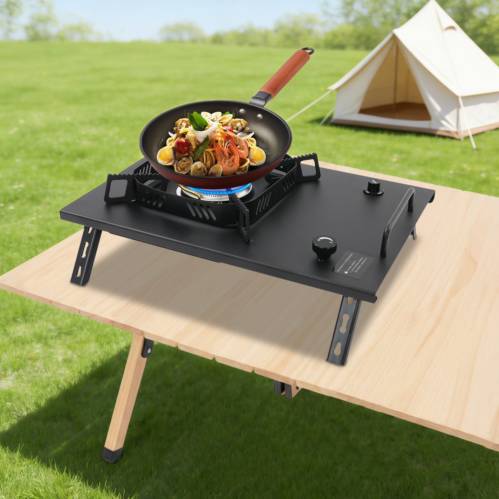 Black Outdoor Gas Stove, Folda - Outdoor Camping Gas Stove 评论和价格