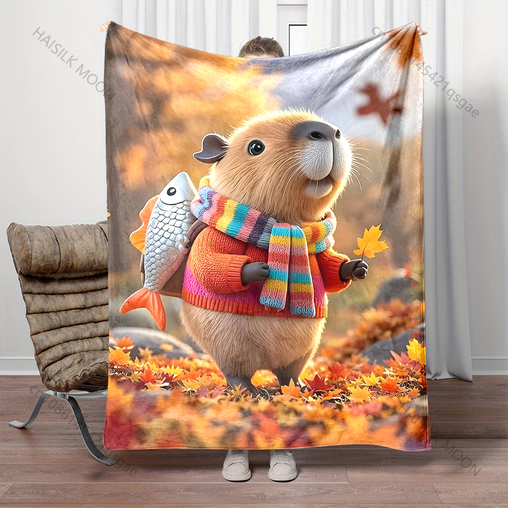 Multi-size Cute Capybaras Art  - Outdoor Camping Heated Blanket 评论和价格