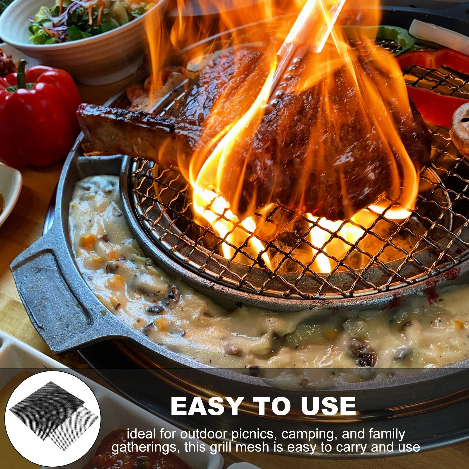 5Pcs Bbq Grill Mesh Mats Non S - Outdoor Gas Stove 评论和价格