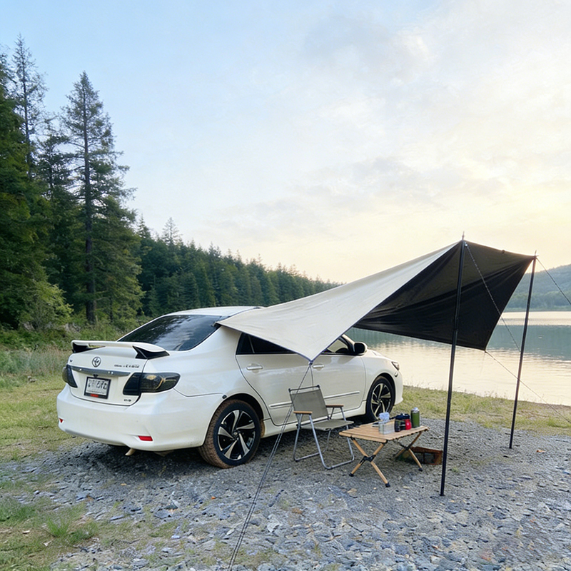 Bat Shape Car Side Awning Blac - Outdoor Camping Car Tail Tent 评论和价格