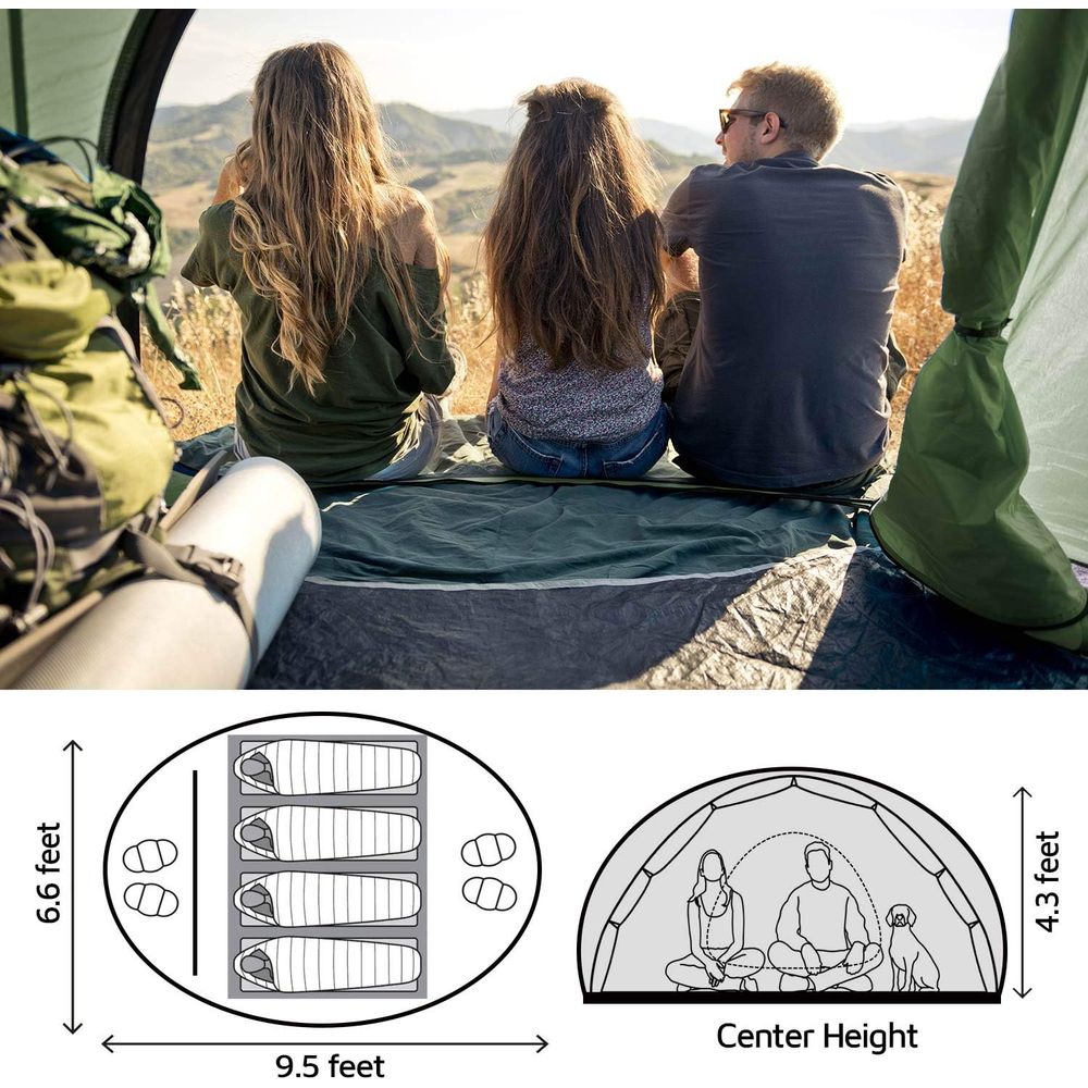 4-Person Automatic Setup Tent, - Camping Tent 评论和价格
