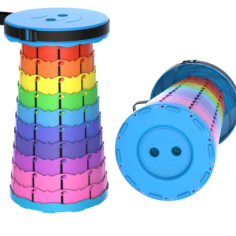 Thickened Rainbow Retractable  - Outdoor Camping High Chair 评论和价格