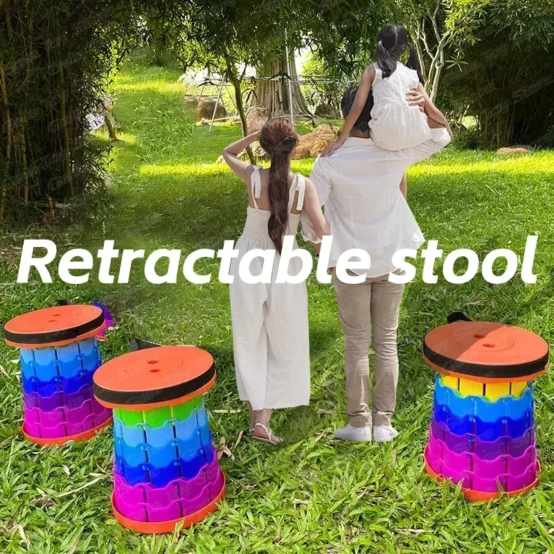 Thickened Rainbow Retractable  - Outdoor Camping High Chair 评论和价格