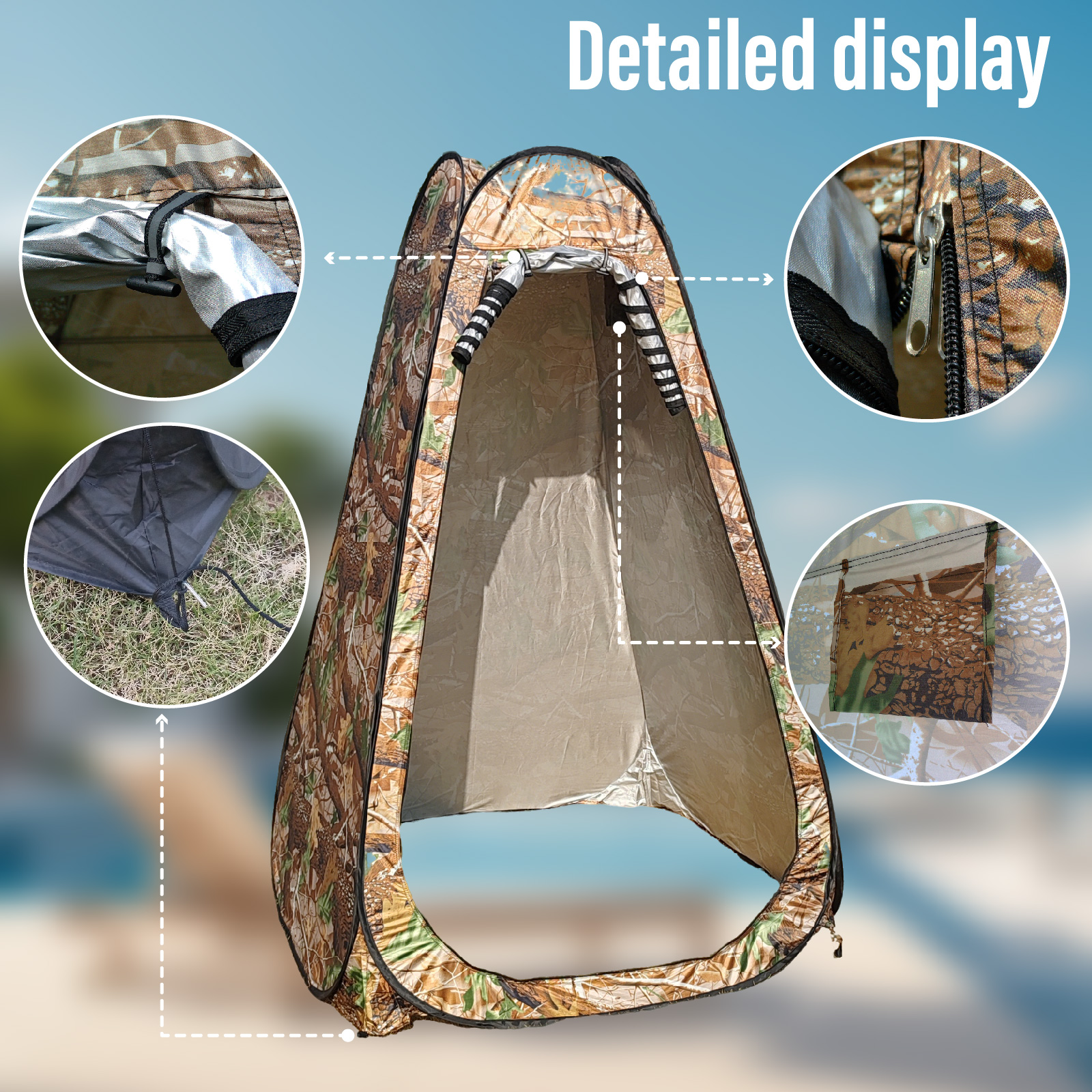Portable Pop-Up Privacy Tent f - Outdoor Camping Toilet 评论和价格