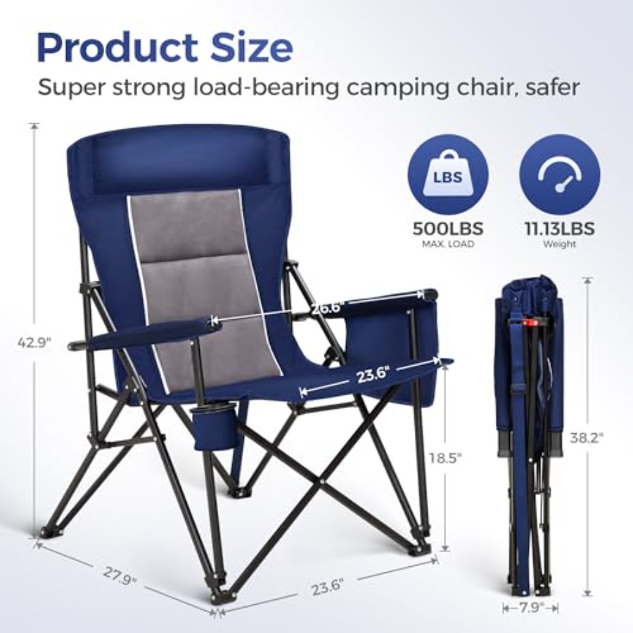 Heavy Duty High Back Camping C - Outdoor Camping High Chair 评论和价格