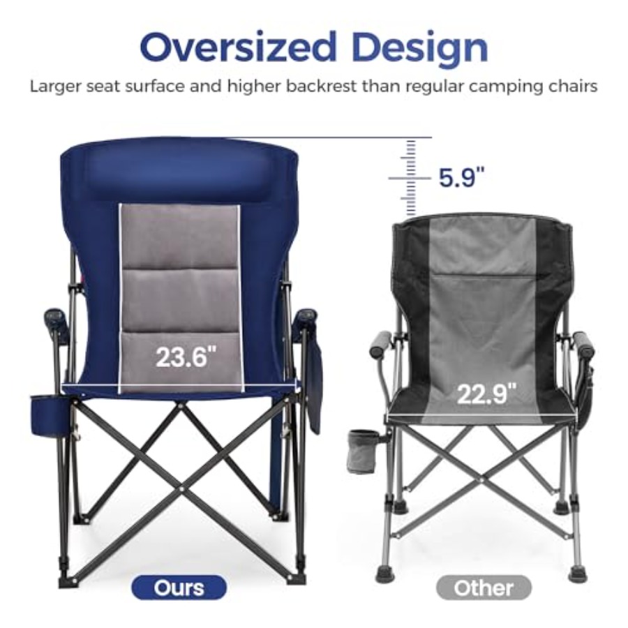 Heavy Duty High Back Camping C - Outdoor Camping High Chair 评论和价格