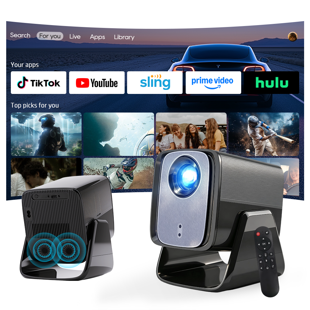 LYNCast Smart Projector with W - Outdoor Camping Movies 评论和价格