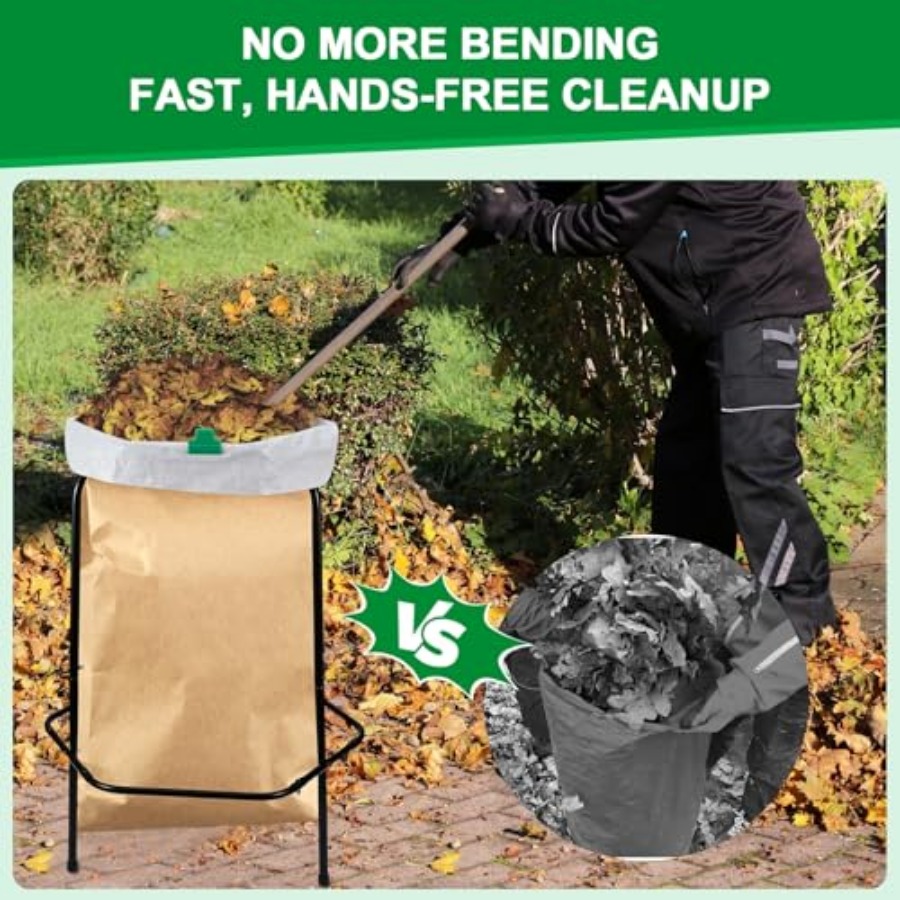 Leaf Trash Bag Holder Stand, G - Kitchen Outdoor Camping 评论和价格