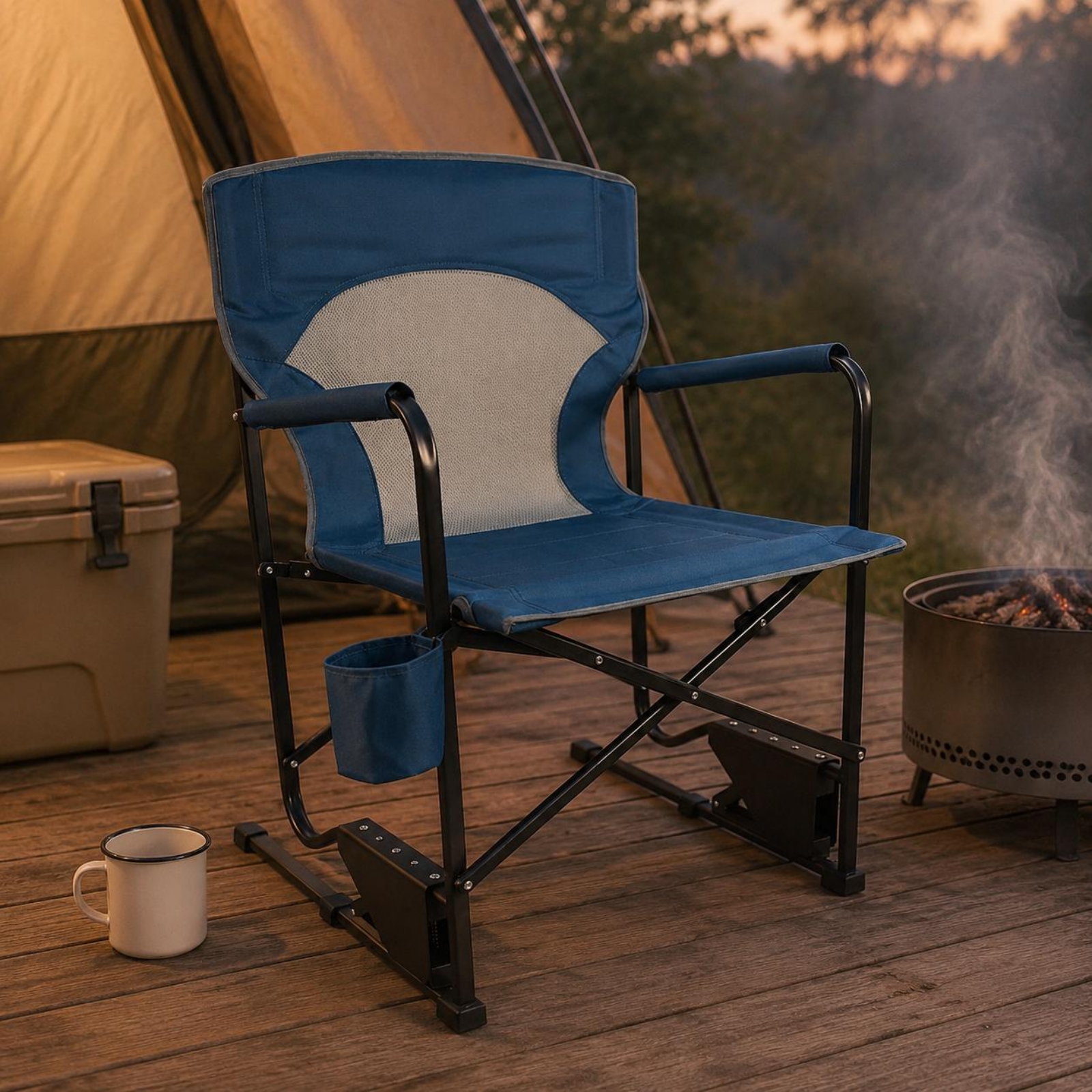 4 Pieces Oversized Tall Direct - Outdoor Camping High Chair 评论和价格
