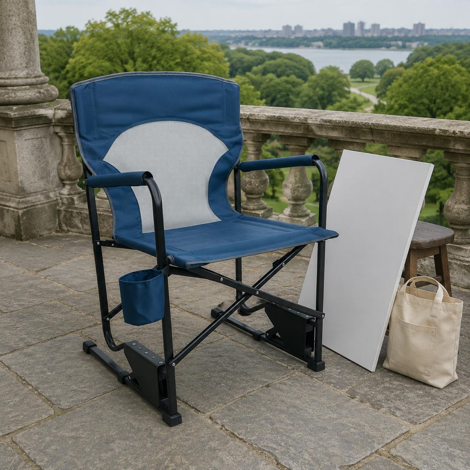 4 Pieces Oversized Tall Direct - Outdoor Camping High Chair 评论和价格