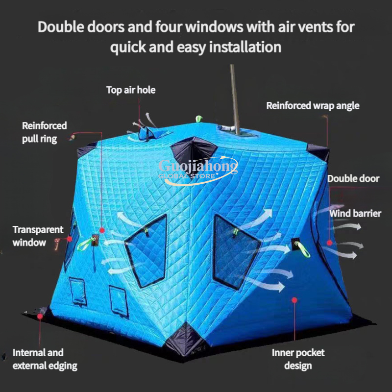 Automatic Winter Tents for Fis - Outdoor Camping In Winter 评论和价格