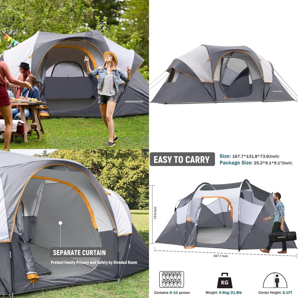 10-Person HikerGarden Tent - Q - Camping Tent 评论和价格