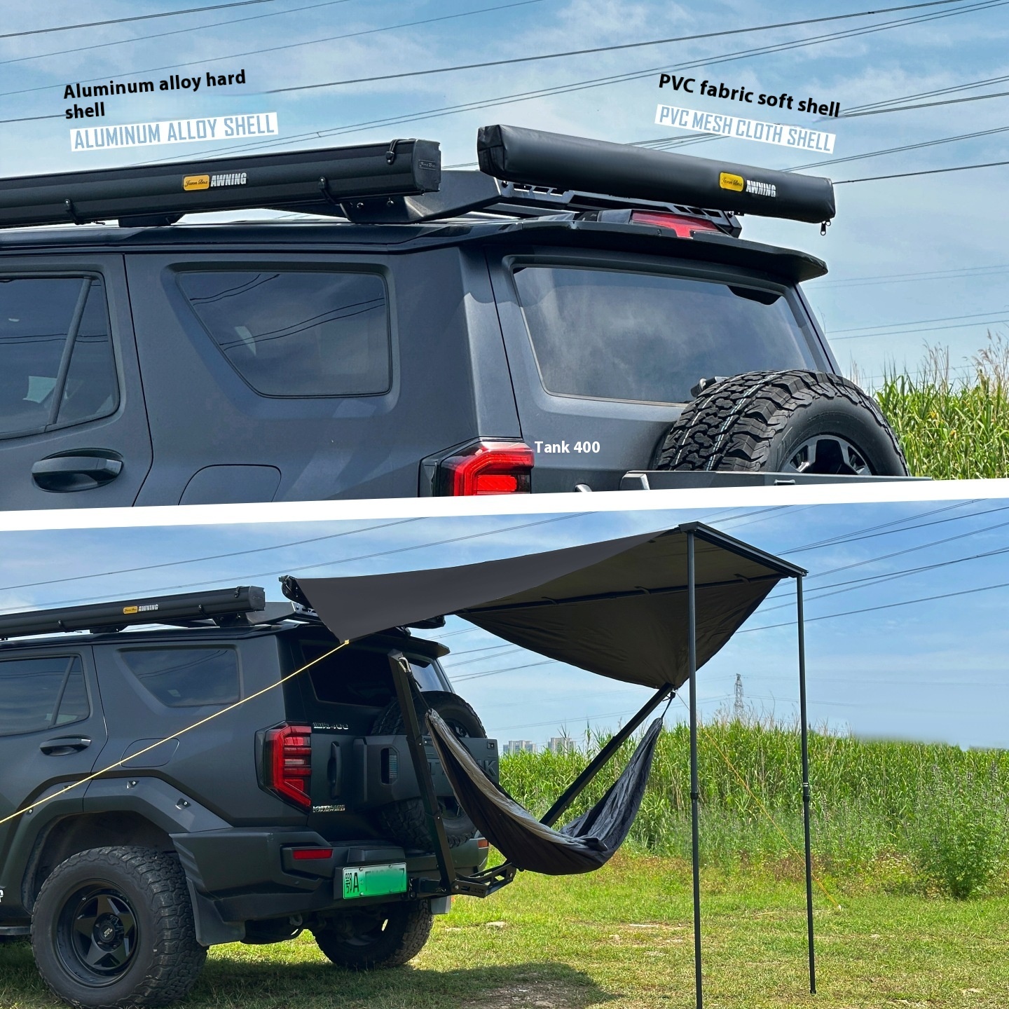 Aluminum Alloy Black Double-wi - Outdoor Camping Car Tail Tent 评论和价格