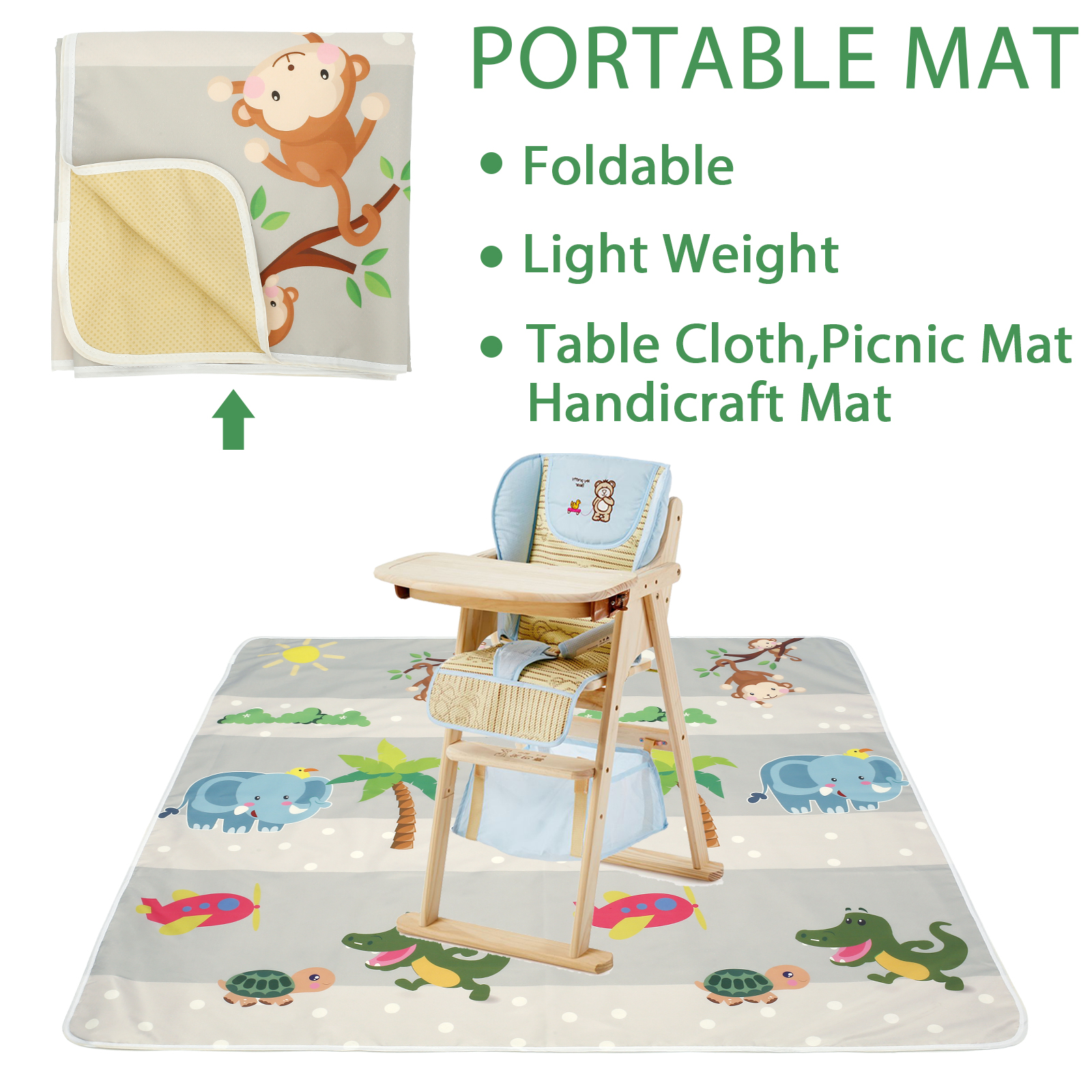 Baby Splat Mat for Under High  - Outdoor Camping High Chair 评论和价格