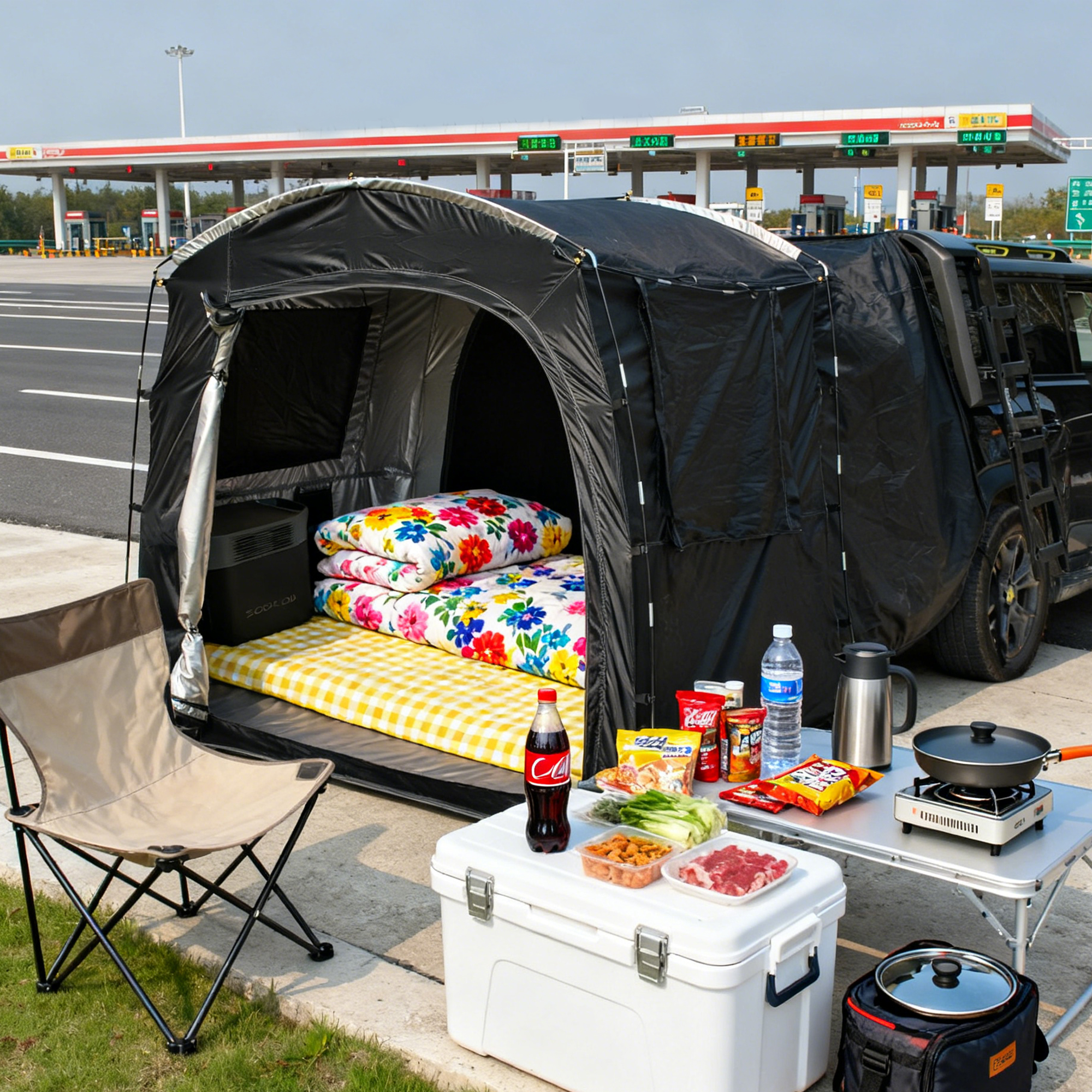 2-Person SUV Rear Tent Annex w - Outdoor Camping Car Tail Tent 评论和价格