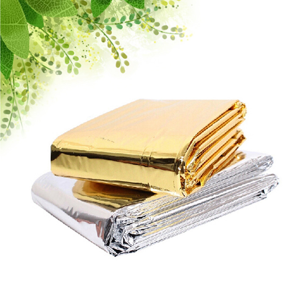 Emergency Blanket Silver Golde - Outdoor Camping Heated Blanket 评论和价格