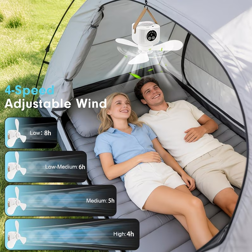 Portable Ceiling Fan with Ligh - Outdoor Camping Gazebo 评论和价格