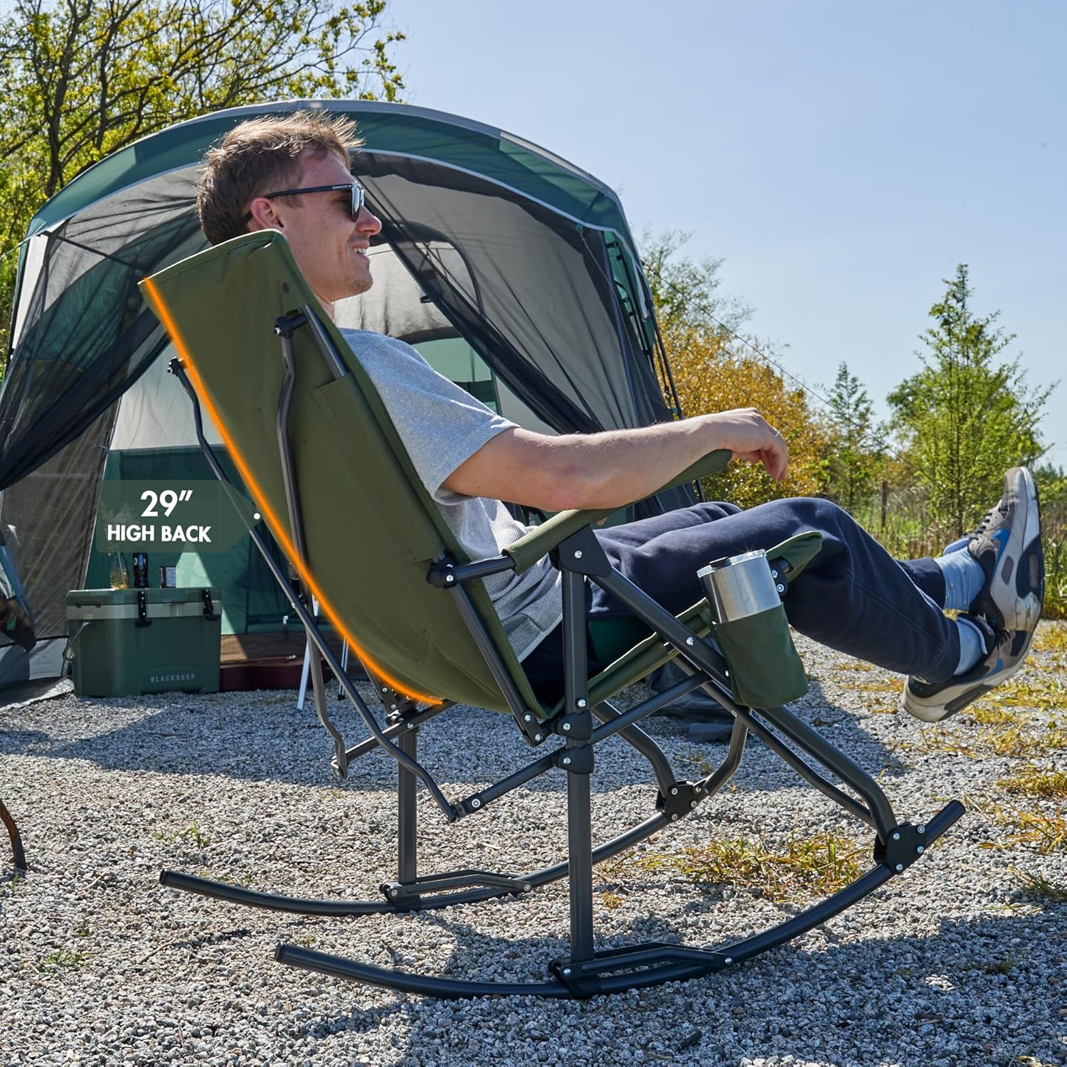 Oversized Folding Rocking Camp - Outdoor Camping High Chair 评论和价格