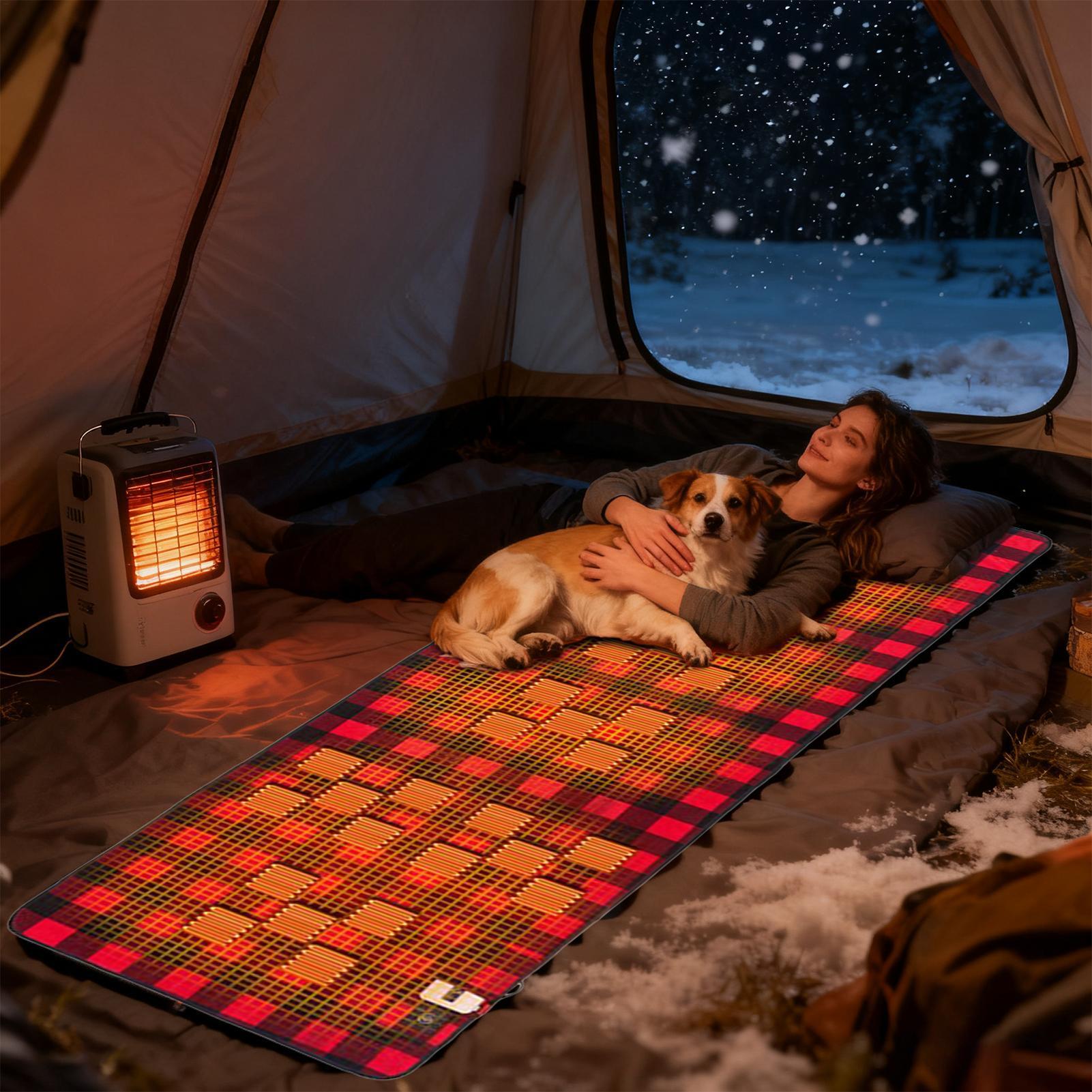 Heated Camping Pad Soft Foldab - Outdoor Camping Heated Blanket 评论和价格