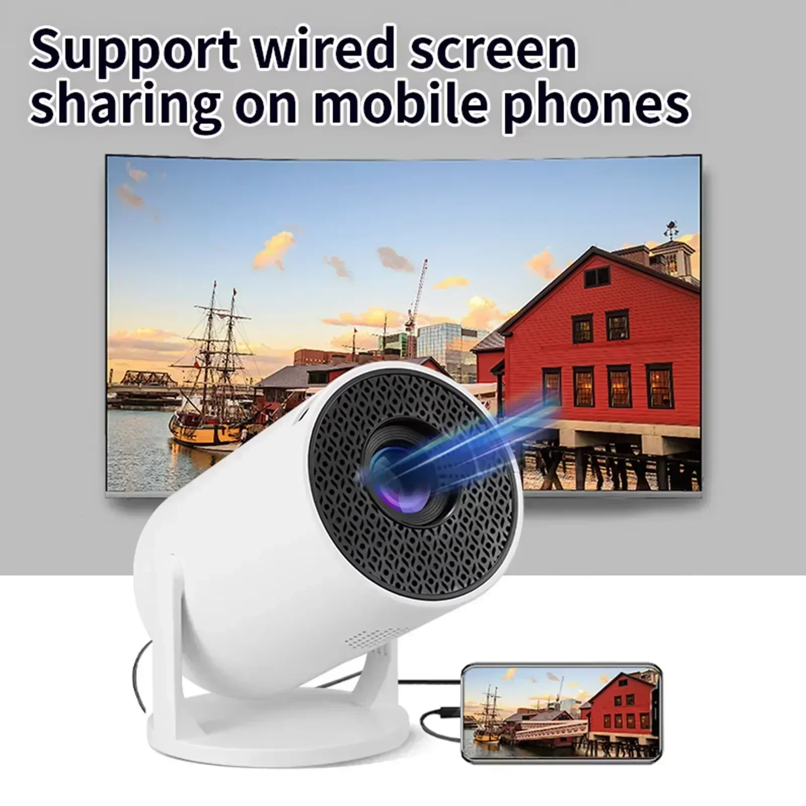 New HY300 Portable 4K Projecto - Outdoor Camping Movies 评论和价格