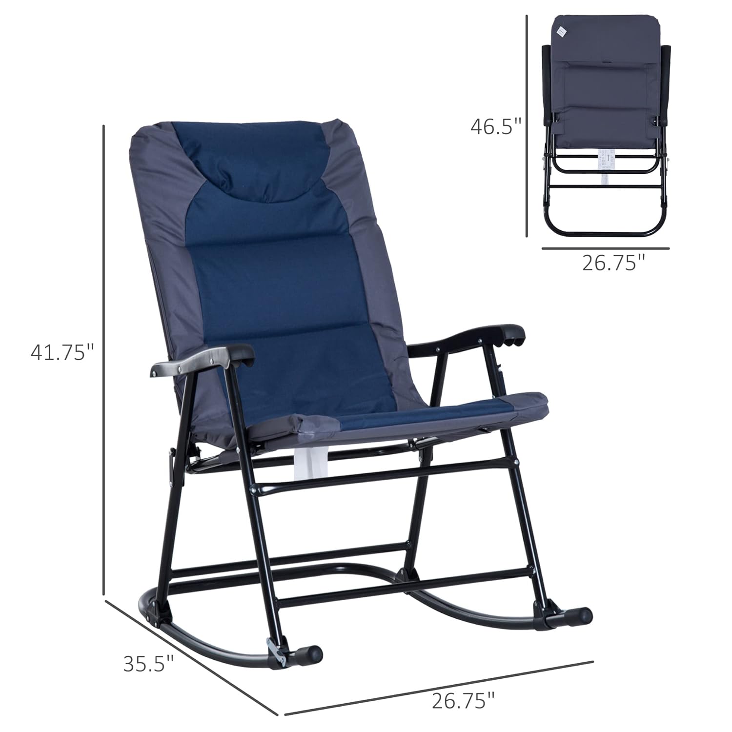 Oversized Padded Folding Rocki - Outdoor Camping High Chair 评论和价格