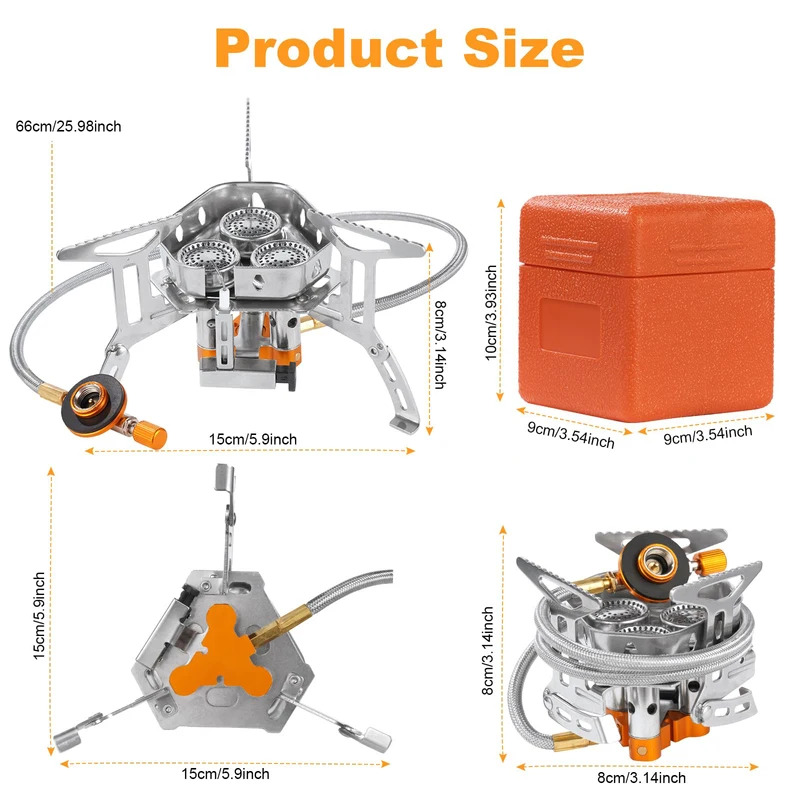 5800W High-Power Camping Gas S - Outdoor Gas Camping Oven 评论和价格